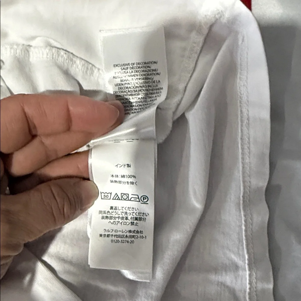 Polo Ralph Lauren girls Red Bear Dress and White Tee Set size M 8-10 - Picture 10 of 11